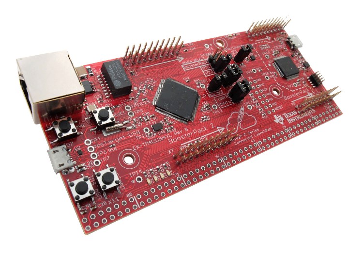 EK-TM4C1294XL 基于 ARM® Cortex®-M4F 的 MCU TM4C1294 互联 LaunchPad™ 评估套件 angled board image