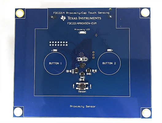 FDC2214PROXSEN-EVM FDC2214PROXSEN-EVM - Proximity and Capacitive Touch Sensing Evaluation Module top board image