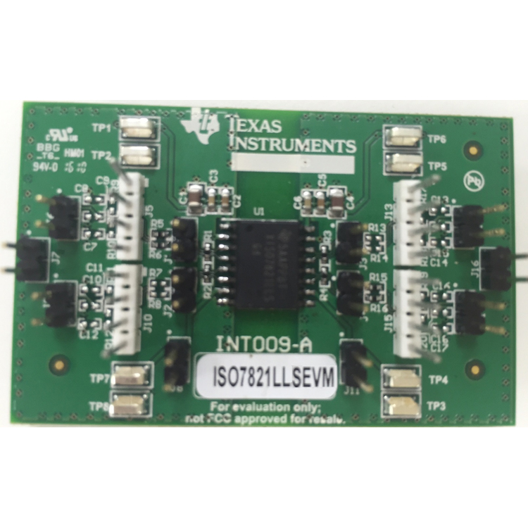 ISO7821LLSEVM 高性能絶縁型デュアル LVDS 双方向バッファ（DC バランス・データ・ストリーム向け）の EVM top board image