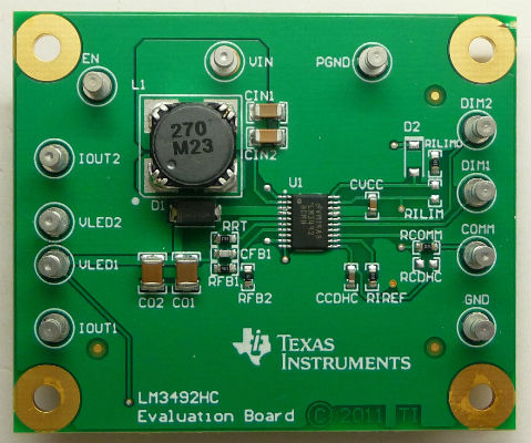 LM3492HCEVM LM3492HCEVM 高コントラスト評価モジュール top board image