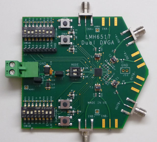 1.3" TFT 100M-4GHz Variable Gain Amplifier RF IF Digitally Control VGA+STM32 