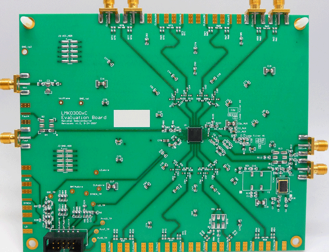 LMK03002CEVAL/NOPB Precision Clock Conditioner with Integrated VCO (1566 - 1724 MHz) top board image