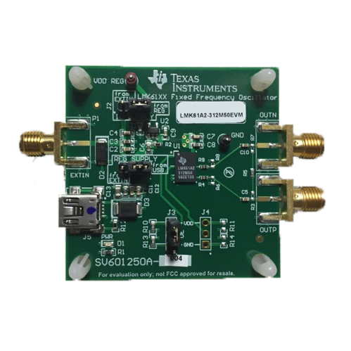 LMK61A2-312M50EVM LMK61A2-312M50 Ultra-Low-Jitter Fixed Frequency Oscillator EVM top board image