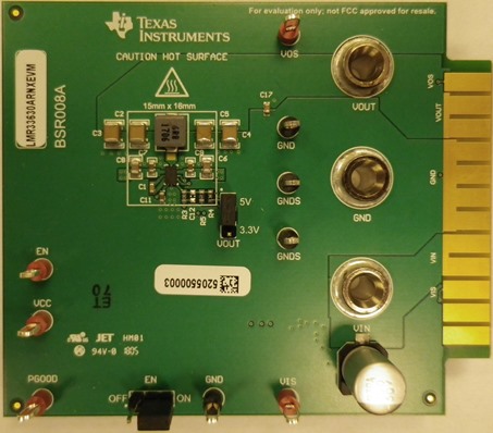 LMR33630ARNXEVM LMR33630 同期整流降圧コンバータの評価モジュール top board image
