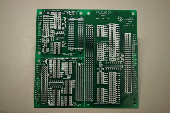 OPAMPEVM-PDIP Universal EVM for Single/Dual/Quad OpAmps with/without Shutdown in PDIP Packages top board image