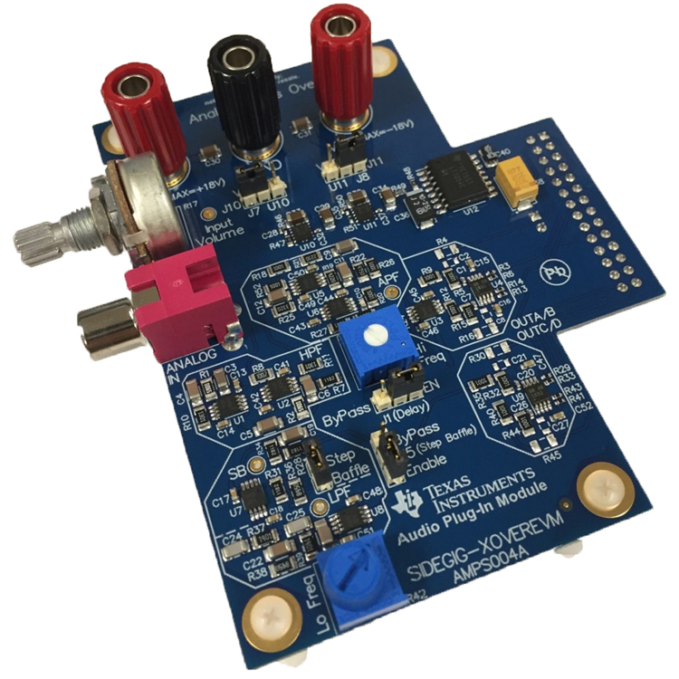 SIDEGIG-XOVEREVM Analog, Active Crossover Audio Plug-in Module top board image