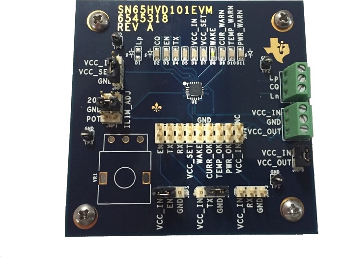 SN65HVD101EVM SN65HVD101 and SN65HVD102 Evaluation Module for IO-LINK PHY for Device Nodes top board image