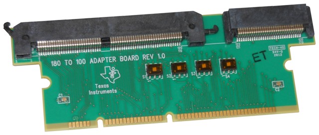 TMDSADAP180TO100 180 to 100 Pin DIMM Adapter top board image
