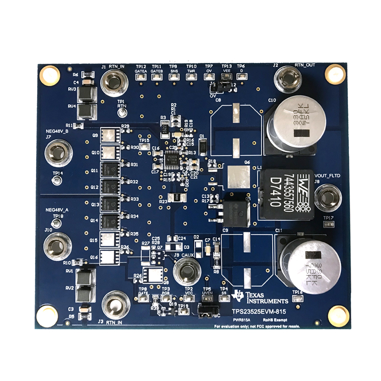 TPS23525EVM-815 TPS23525EVM-815 Evaluation Module for High Powered Negative Voltage Applications top board image
