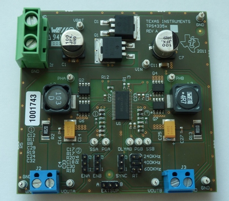 TPS43351EVM TPS43351EVM Evaluation Module top board image