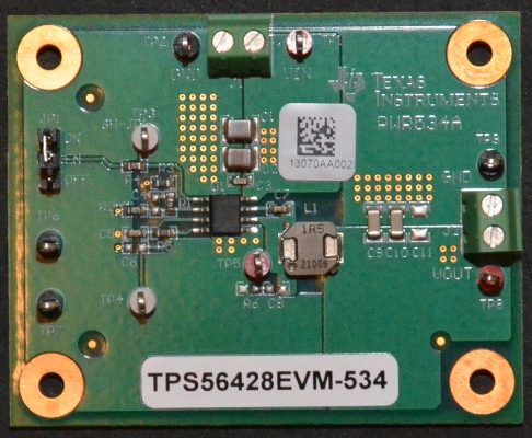 TPS56428EVM-534 TPS56428 降圧 DC/DC コンバータ評価基板 top board image
