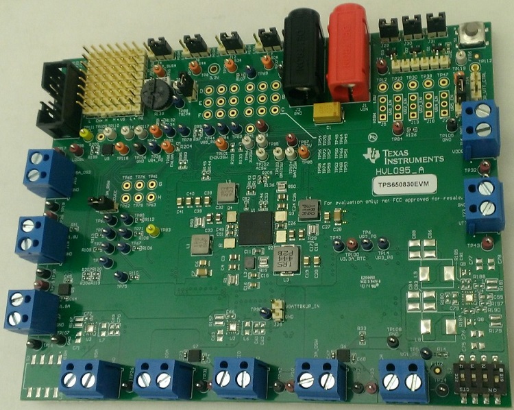 TPS650830EVM-095 TPS650830 Evaluation Module top board image