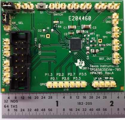 TPS65835EVM-705 Evaluation Module for TPS65835 single-chip power management device top board image