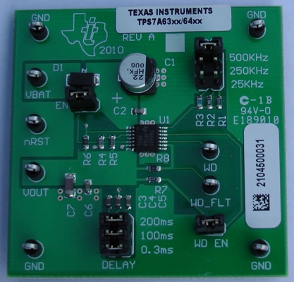 TPS7A6350EVM TPS7A6350 evaluation module top board image