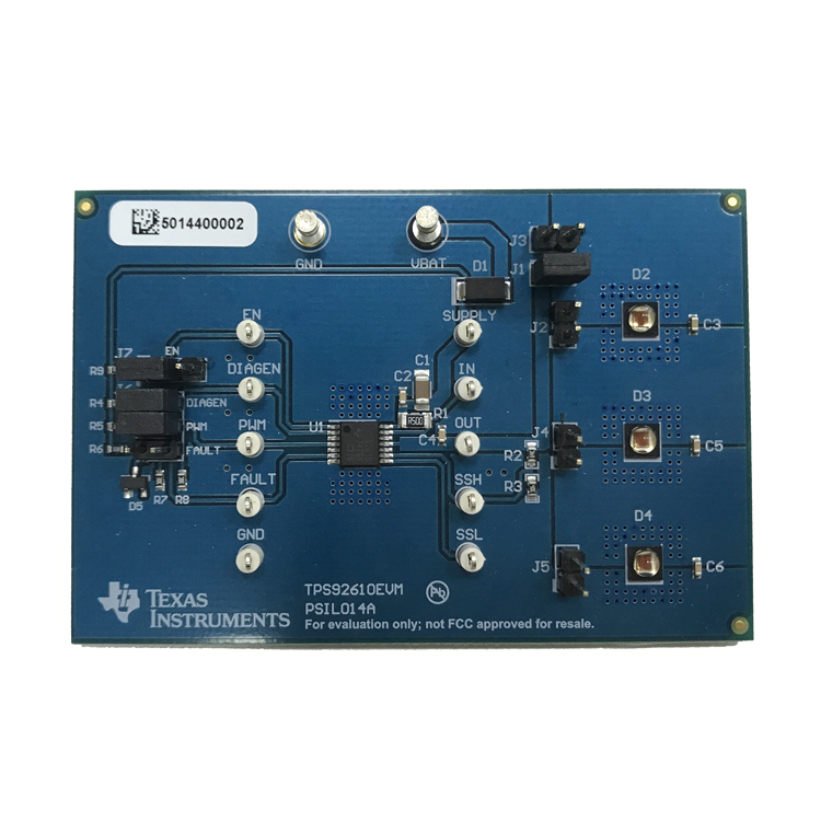 TPS92610EVM TPS92610-Q1 Single-Channel LED Driver Evaluation Module top board image