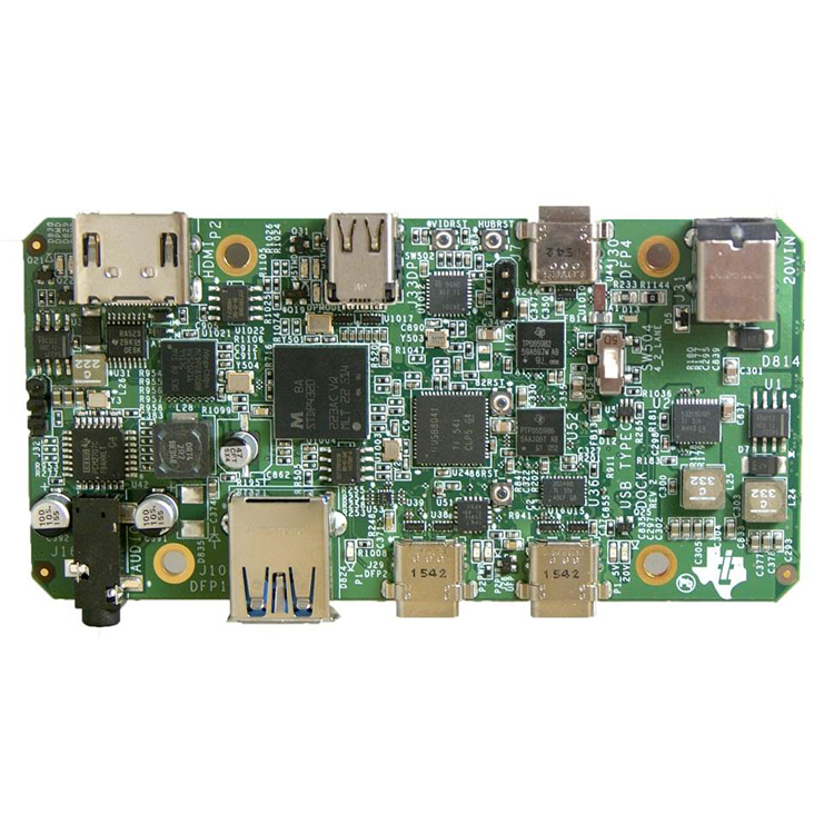 USB-CTM-MINIDK-EVM 支持视频和充电的 USB Type-C™ 微型底座板评估模块 top board image