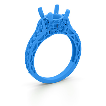 LV volt ring 3D model 3D printable