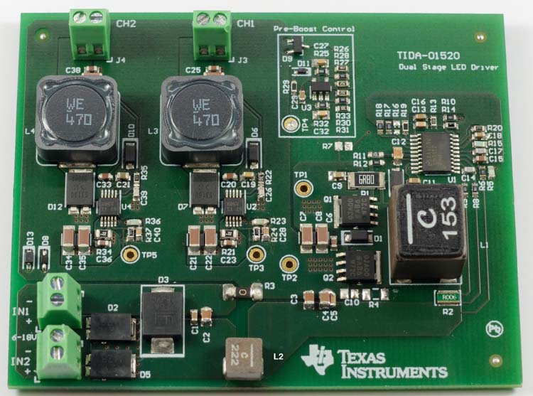 50W Dual-stage LED Driver Reference Design with Adaptive Pre-boost Control for Headlights