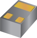 CSD13383F4 采用 1mm x 0.6mm LGA 封装、具有栅极 ESD 保护的单路、44mΩ、12V、N 沟道 NexFET™ 功率 MOSFET | YJC | 3 package image