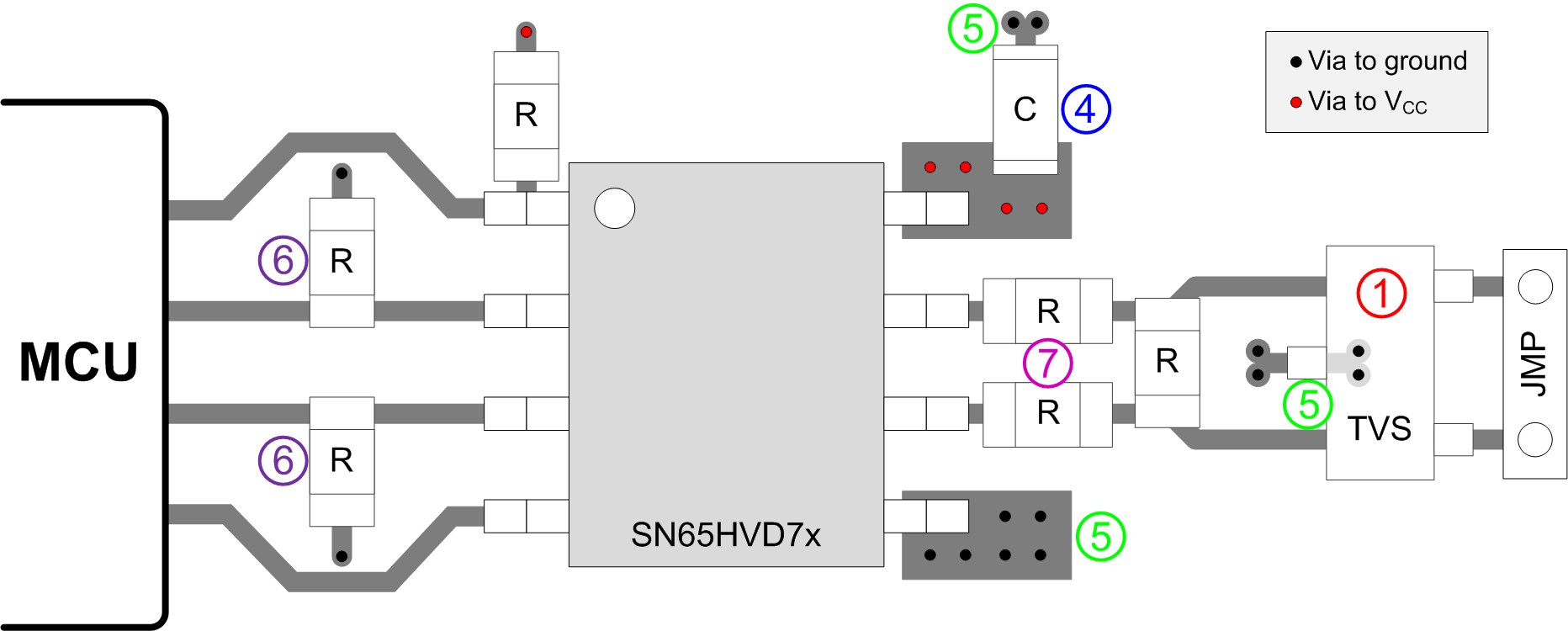 SN65HVD72 SN65HVD75 SN65HVD78 layoutexample1.gif