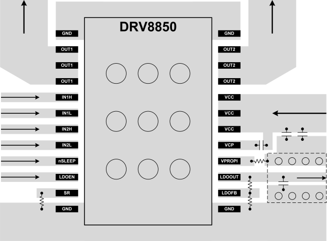 DRV8850 layout_slvscc0.gif