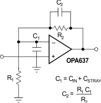 OPA627 OPA637 Circuits
                    With Noise Gain Equal to or Greater Than 5 Can Use the OPA637