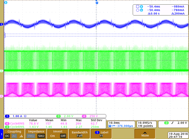 TIDM-1022 tidm-1022-input-current-waveform-under-build-2-with-0.025-dutypu-scope-trace.png
