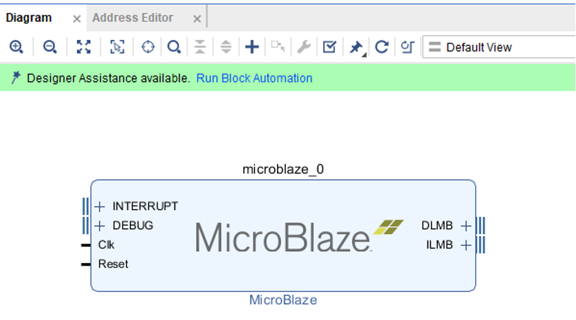AFE7920 Run Block Automation
                            for Microblaze