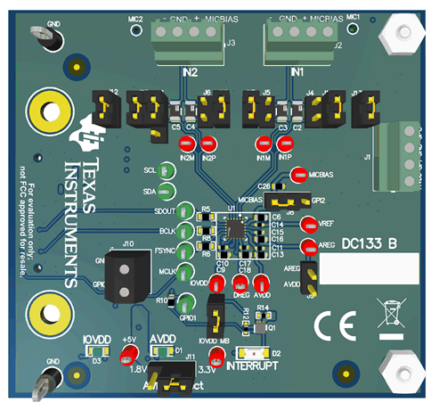 TAA3020 Onboard Mic Jumpers