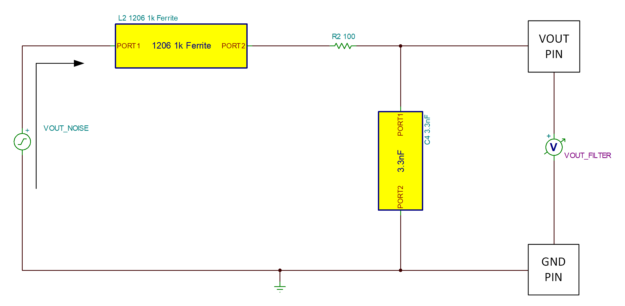  DM Filter Modeling of VOUT
                        pin, R2 Populated