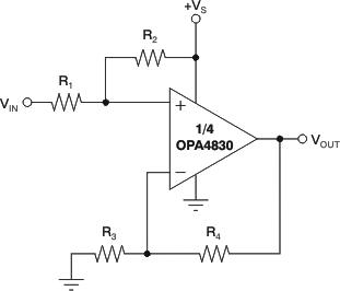 OPA4830 DC
                    Level-Shifting