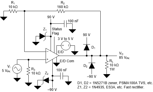 OPA462 opa462-high-voltage-noninverting-amplifier.gif