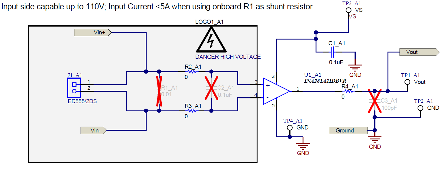 INA281 INA281EVM ina281evm-schematic-gain-a1-panel.png