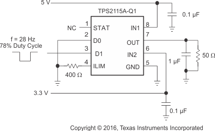 TPS2115A-Q1 tc_out_switch_respons_testcir_bvs124.gif
