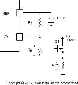 UCC2813-0-Q1 UCC2813-1-Q1 UCC2813-2-Q1 UCC2813-3-Q1 UCC2813-4-Q1 UCC2813-5-Q1 Biasing CS For Lower Current-Sense Voltage