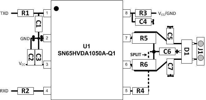 SN65HVDA1050A-Q1 New_Layout_Example_SLLS994.gif