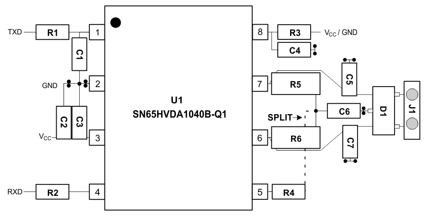 SN65HVDA1040B-Q1 layout_example_sllsfe2.gif