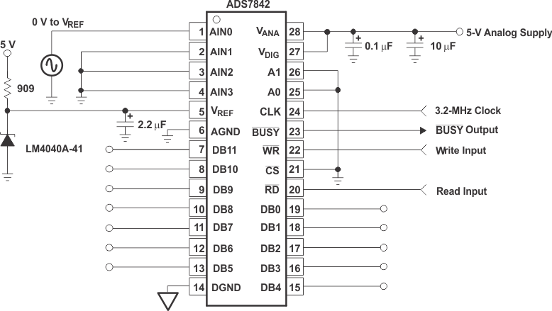 LM4040A LM4040B LM4040C LM4040D Data-Acquisition Circuit With LM4040x-41