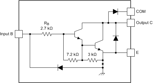 ULN2002A ULN2003A ULN2003AI ULQ2003A ULN2004A ULQ2004A ULN2003A, ULQ2003A and ULN2003AI Block Diagram