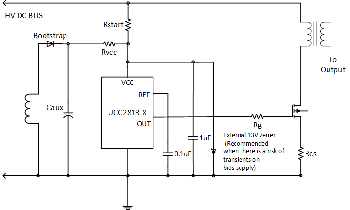 UCC2813-0 UCC2813-1 UCC2813-2 UCC2813-3 UCC2813-4 UCC2813-5 UCC3813-0 UCC3813-1 UCC3813-2 UCC3813-3 UCC3813-4 UCC3813-5 Different Ways to Power Up the Device