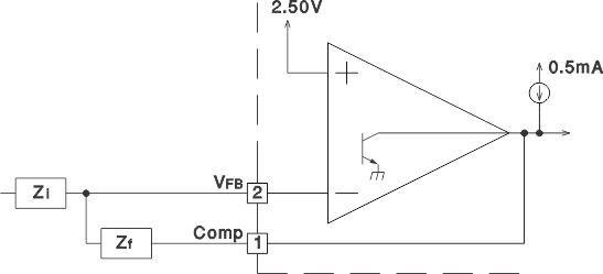 UC1842A UC1843A UC1844A UC1845A  UC2842A UC2843A UC2844A UC2845A  UC3842A UC3843A UC3844A UC3845A Error Amplifier Configuration Diagram