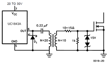 UC1842A-SP UC1844A-SP isolated_MOSFET_drive_lus872.gif