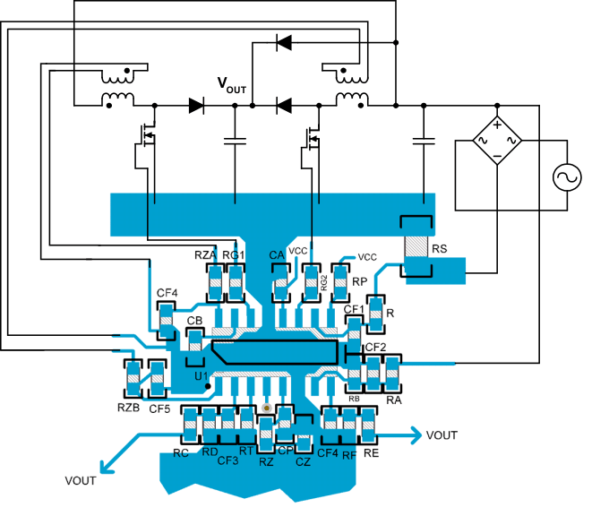 UCC28063 Recommended PCB Layout
