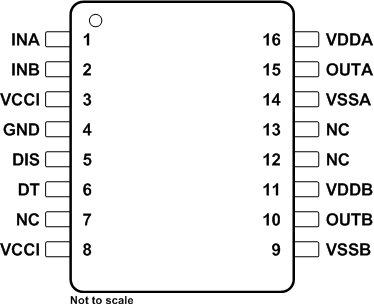UCC21222-Q1 UCC21330-Q1 Pin Diagram