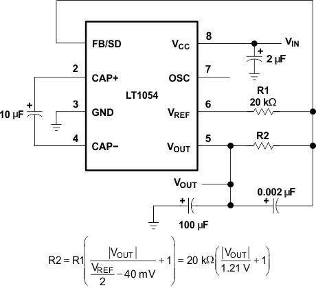 LT1054 Basic Voltage
Inverter/Regulator LT1054 basic_vltg_invrtr_rgltr_slvs033..gif