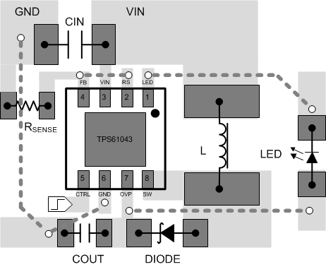 TPS61043 layoutexample2_SLVS465.gif