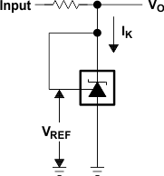 TLVH431 TLVH431A TLVH431B TLVH432 TLVH432A TLVH432B Simplified Schematic