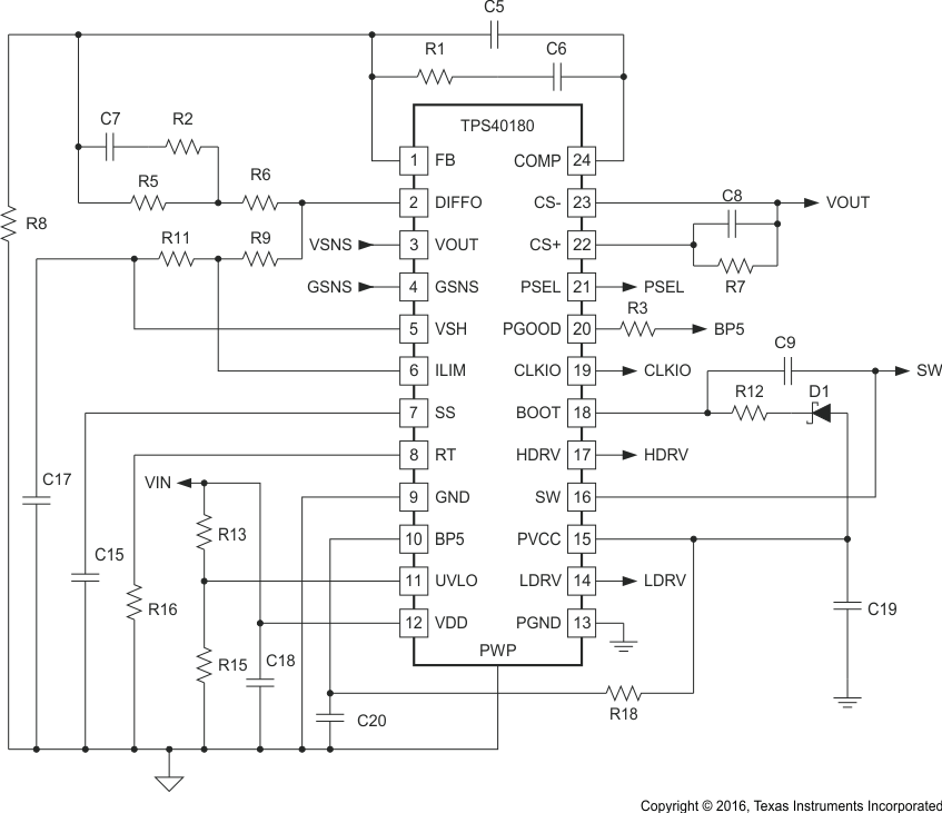 TPS40180 TPS40180_peripheral_schematic_slvs753.gif
