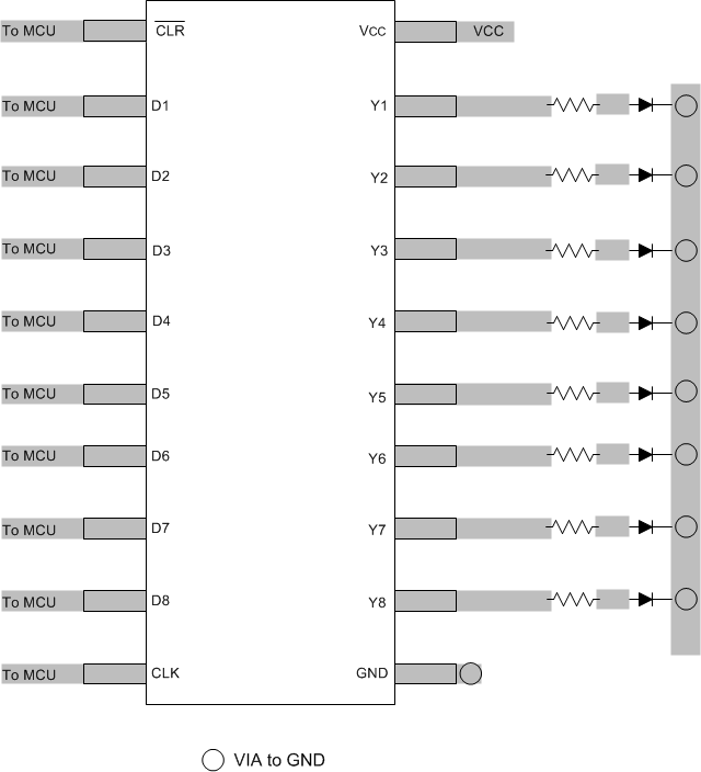 TLC59213 TLC59213A SLVS867_layout_example.gif