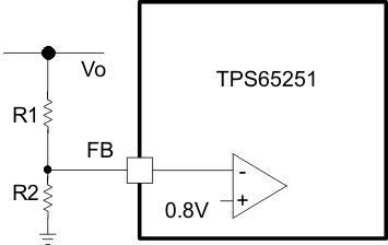 TPS65251 volt_divider_lvsaa4.gif